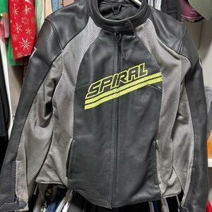 Black and Gray Motorcycle Jacket for Women